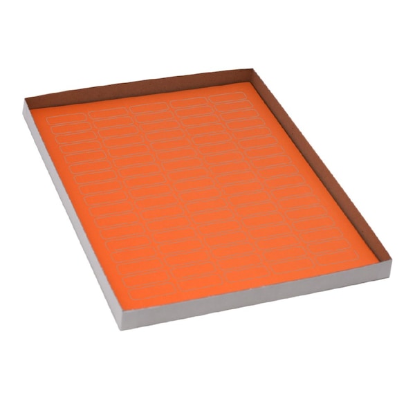 Label Sheets, Cryo, 33x13mm, for 1.5-2mL Tubes, 20 Sheets, 85 Labels per Sheet, Orange, 1700PK